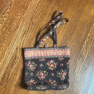 Vera Bradley Black and Red Floral Tote